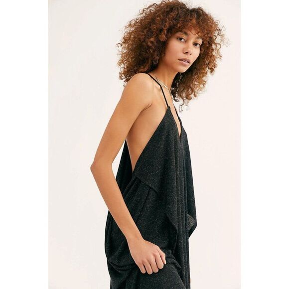 Free People Beach Positano Maxi Dress NEW Size Large Gray - Picture 3 of 9